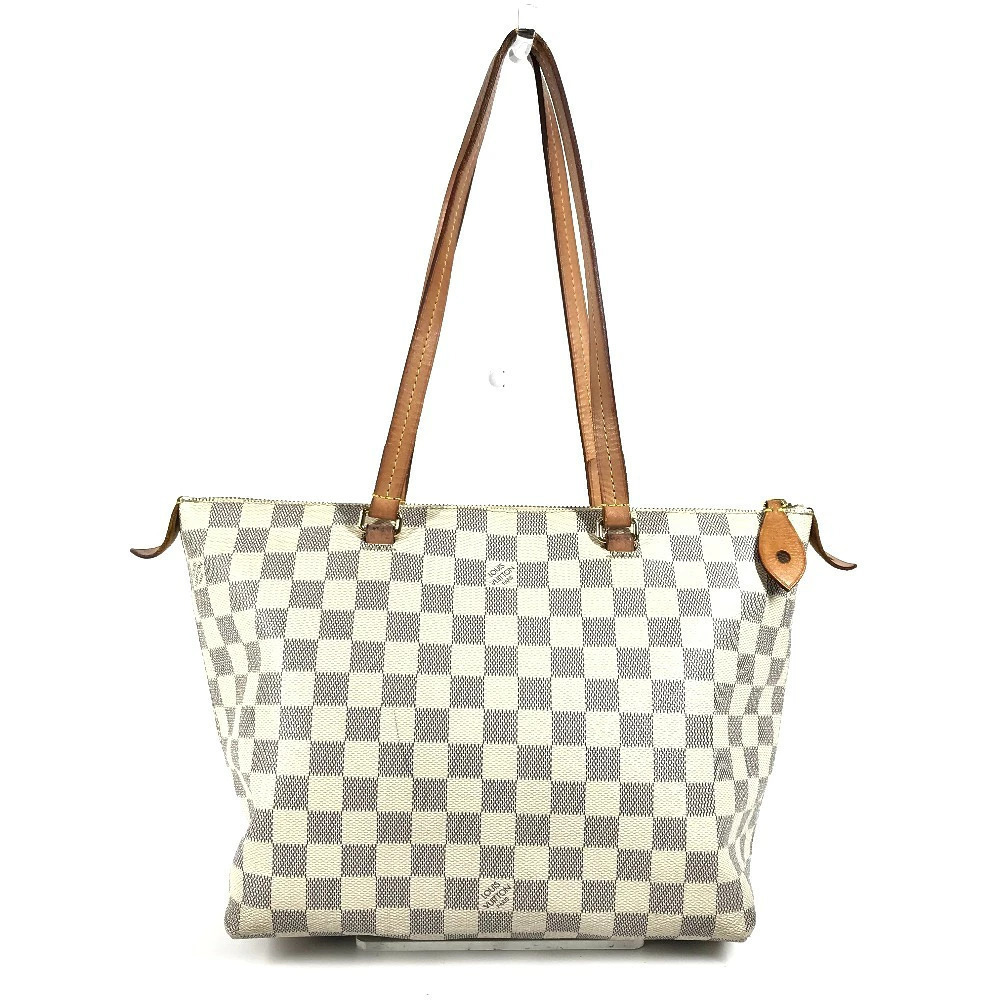 Louis Vuitton Damier Bag Iena White Tote White Shoulder Azur Canvas